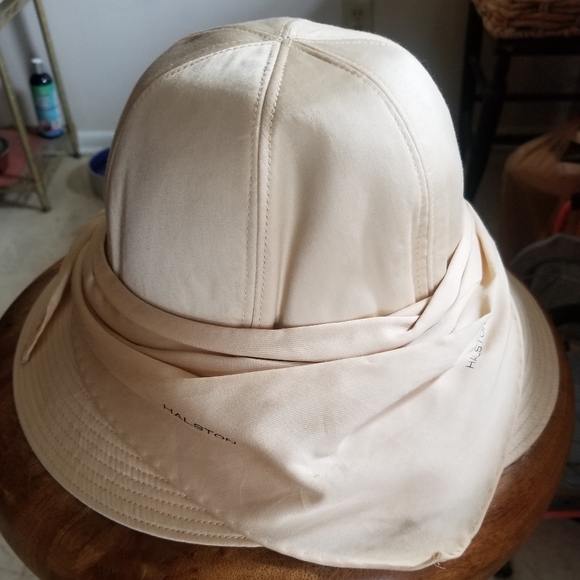 RARE HALSTON Vintage Silk Safari Hat - Picture 3 of 4